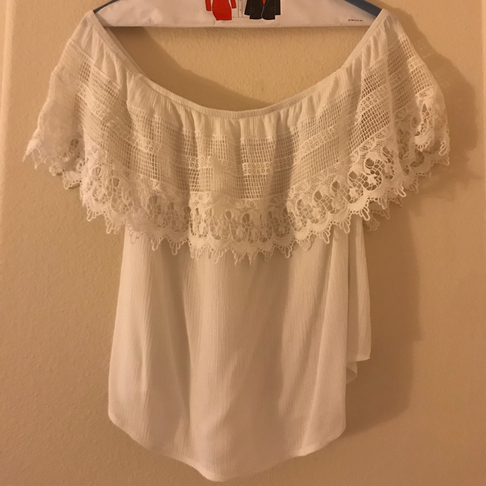 White Off the Shoulder Blouse